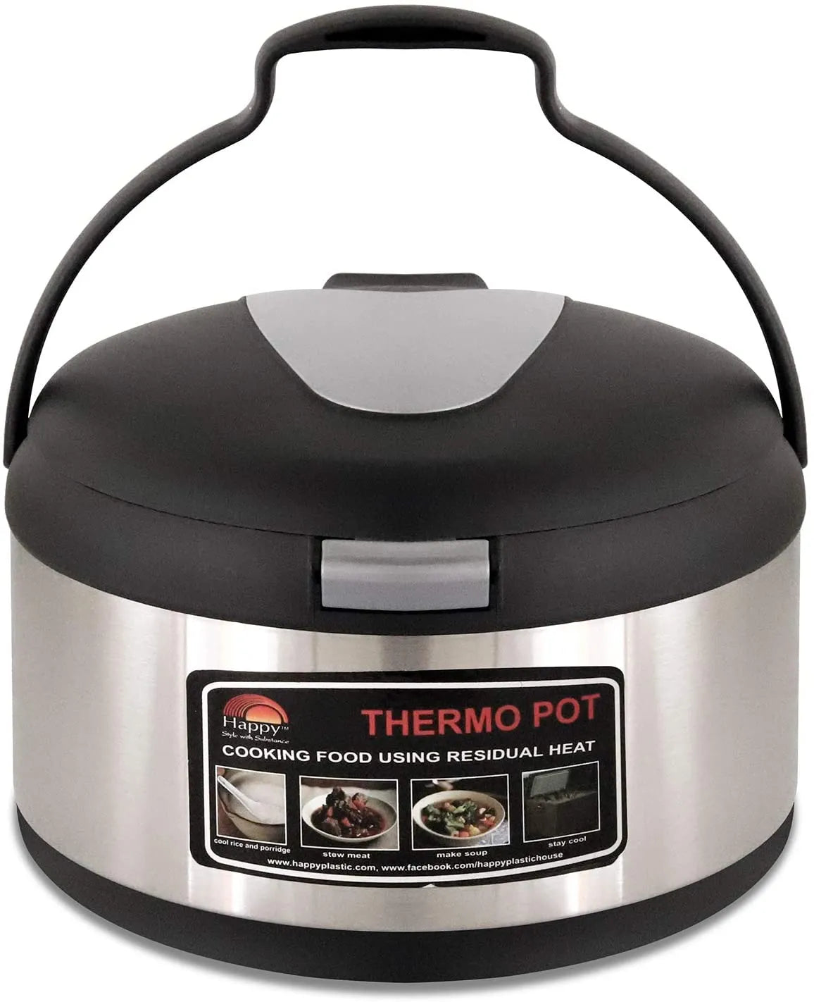 Happy House 3 PCS Hotpot Thermopot Set – Insulated Food Warmer Serving Pots for Kitchen & Dining