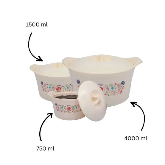 Happy House 4 PCS Hotpot & Water Cooler Set – Insulated Food Storage & Beverage Dispenser Set for Home & Kitchen