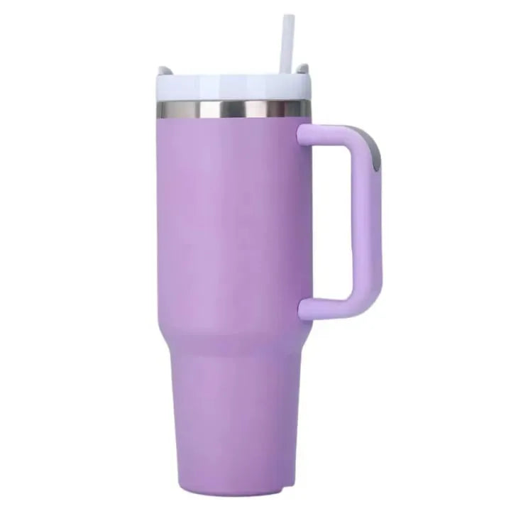 Premium 1.8L Stainless Steel Insulated Tumbler with Spout Lid & Straw – Large Capacity Thermal Water Bottle