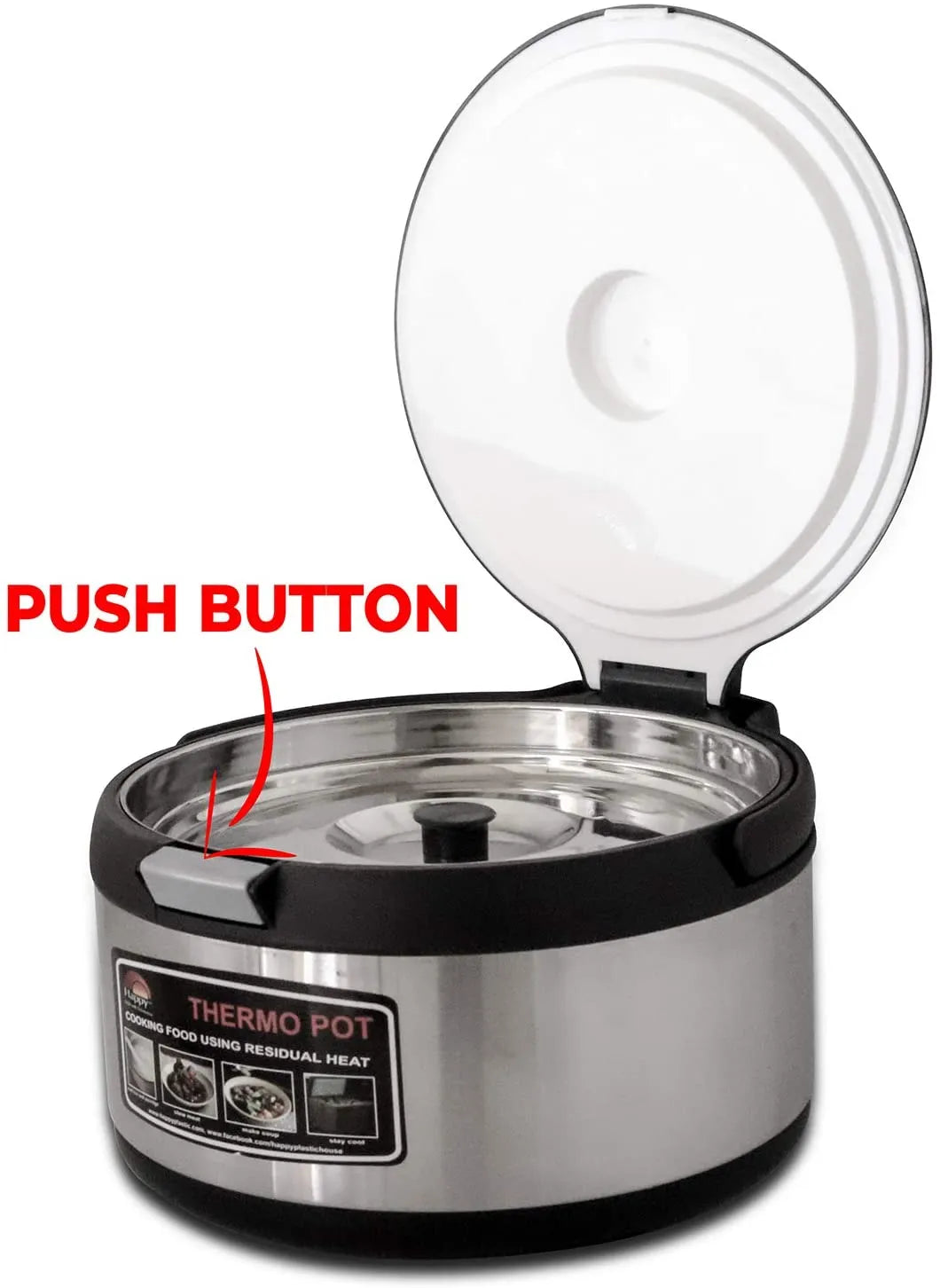 Happy House 3 PCS Hotpot Thermopot Set – Insulated Food Warmer Serving Pots for Kitchen & Dining