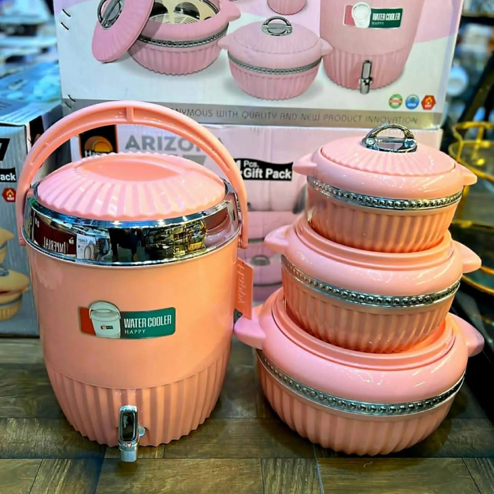 Arizona Wedding Hotpot & Water Cooler Set 4 PCS – Premium Insulated Serving Set for Home & Events