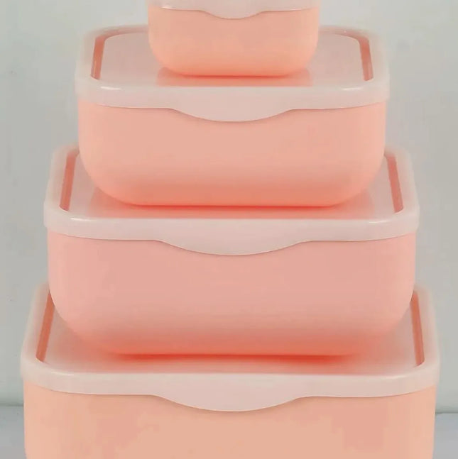 4-in-1 Square Bowl Set with Lid – Airtight Kitchen Storage Containers