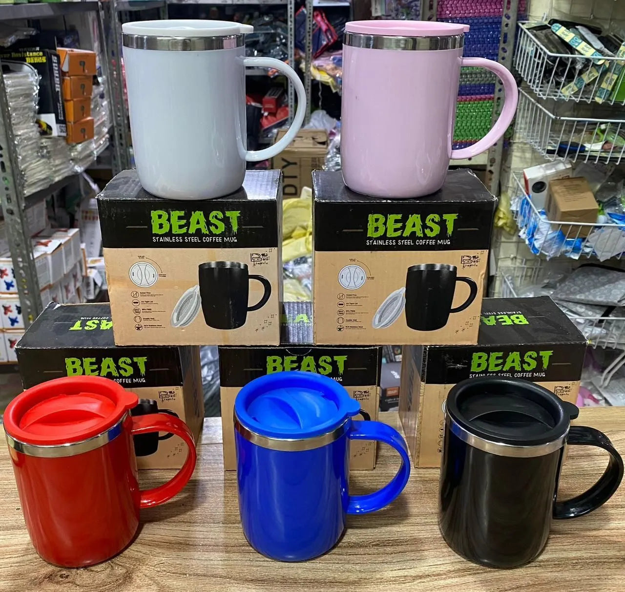 Beli Beast 400ml Insulated Thermal Mug – Stainless Steel Leak-Proof Coffee Travel Cup