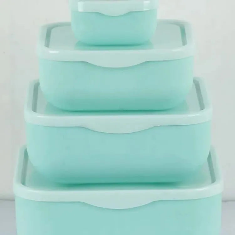 4-in-1 Square Bowl Set with Lid – Airtight Kitchen Storage Containers