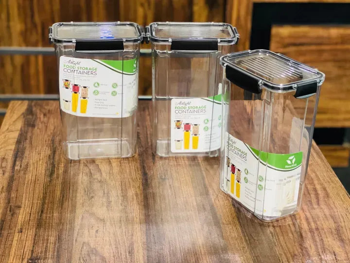 Premium Airtight Storage Jar – Multi-Size Food Storage Container | Leakproof Kitchen Organizer
